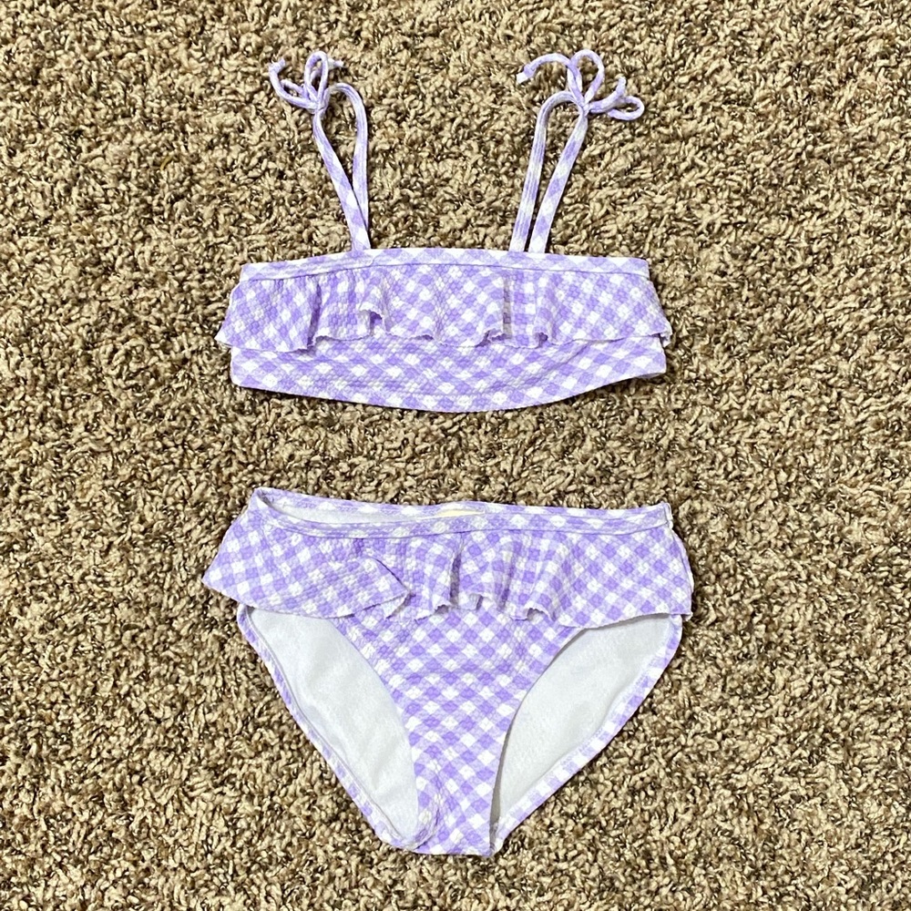 Copper Key Purple Gingham Bikini Size 4T/4